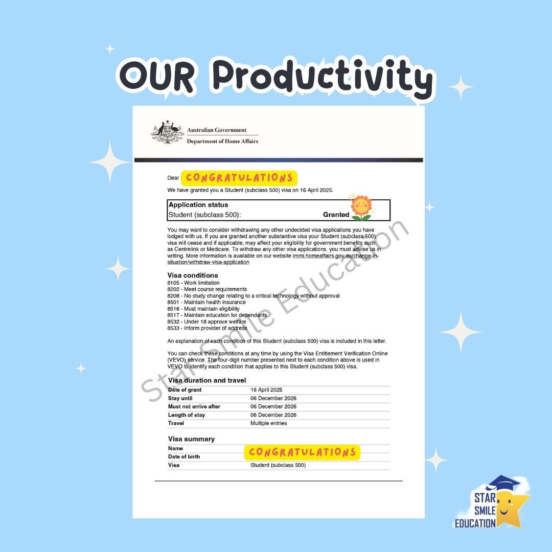 Visa approval - Student from Myanmar