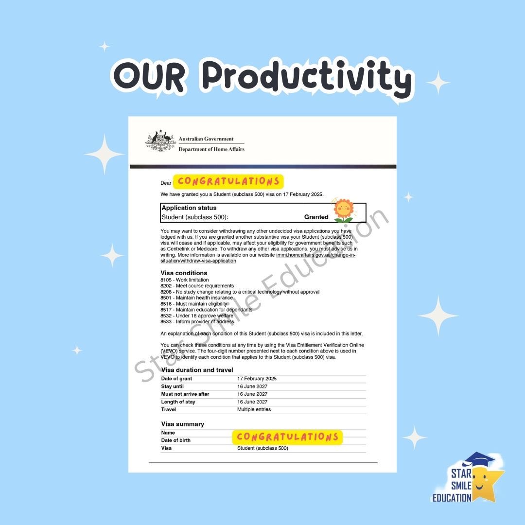 Visa approval - Student from Cambodia